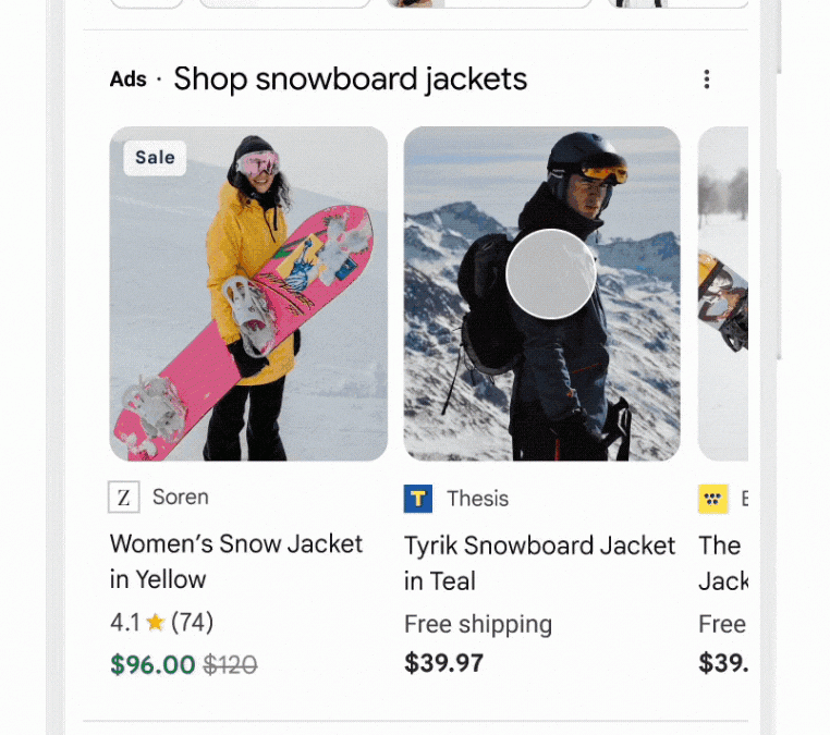 Google shopping ads get a ‘swipeable’ makeover