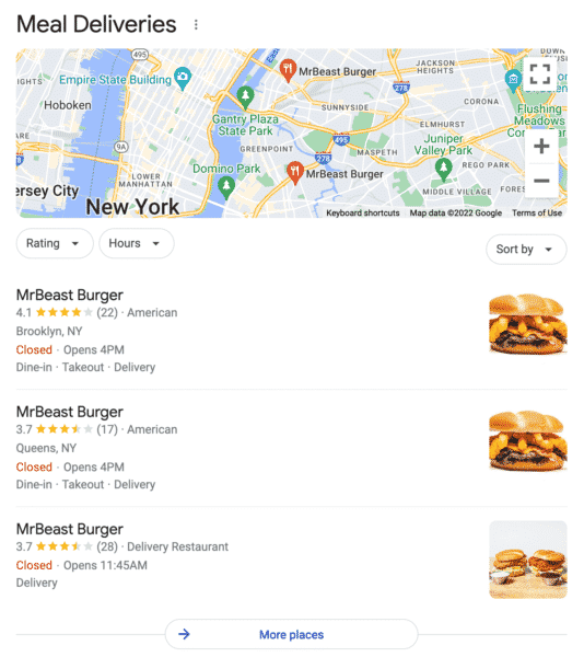 Google now allows virtual food brands to have Google Business Profiles