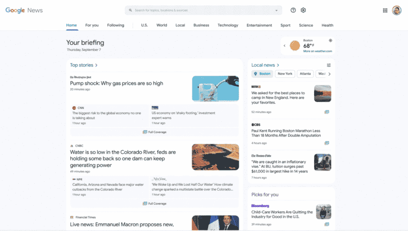 Revamped Google News design goes live with top stories, local news and personalized articles