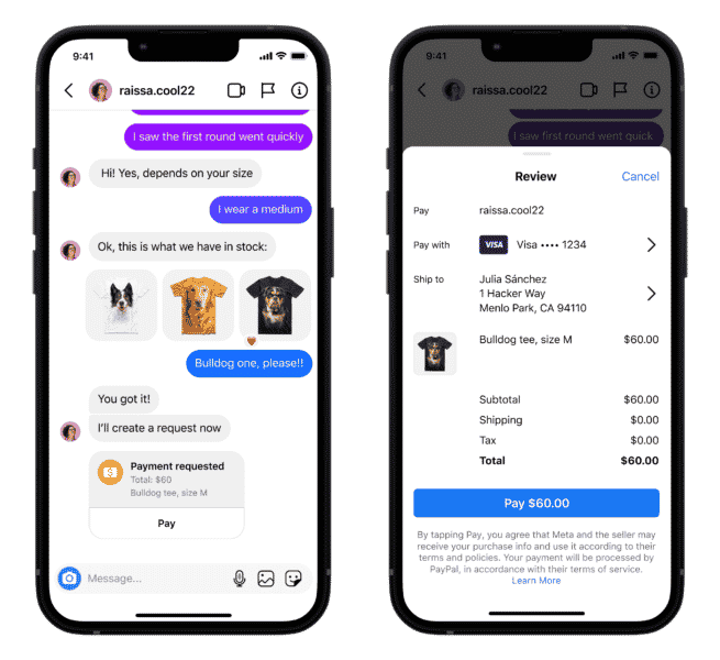 Instagram announces payments in chat
