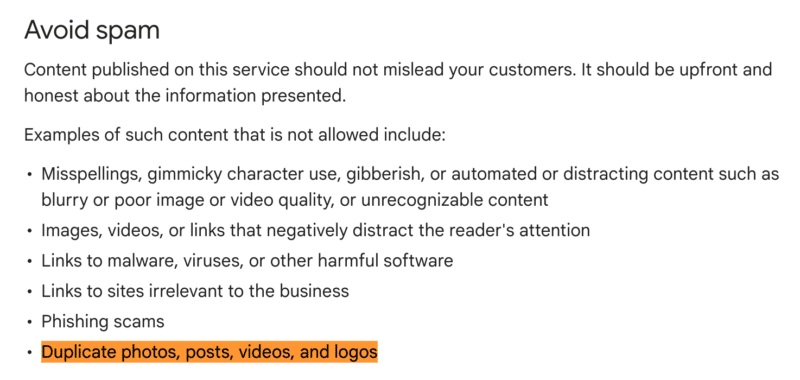 Google updates Business Profile posts spam policies