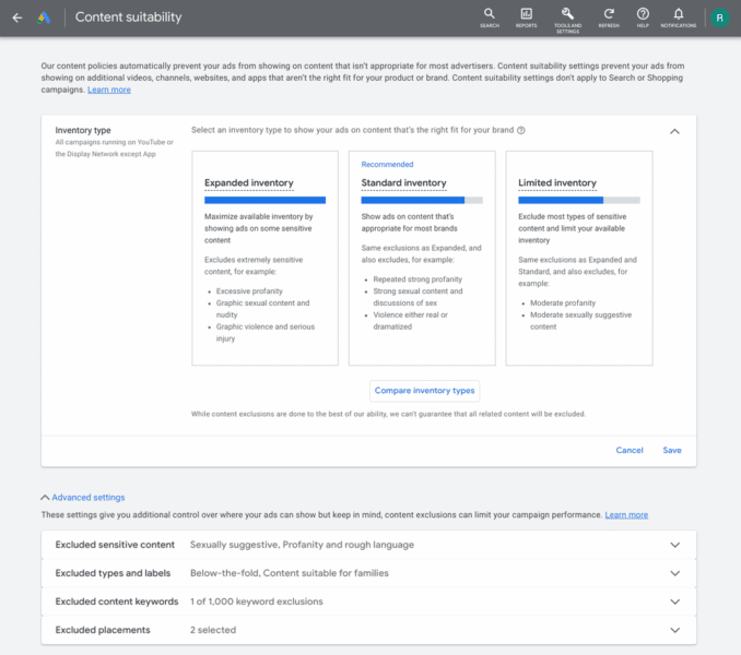 Google launches new content suitability center in Google Ads