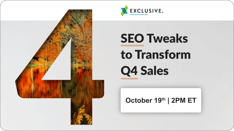 4 SEO tweaks to transform Q4 sales