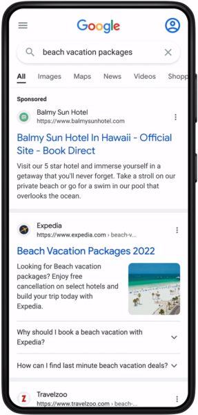 Google Ads label is now a bold black text Sponsored label