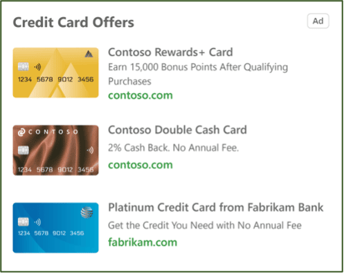 Microsoft credit card ads are now available globally, plus 11 other new product updates