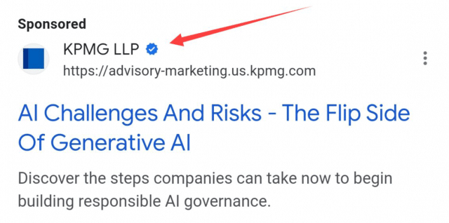 Google Ads is testing a gold verification badge