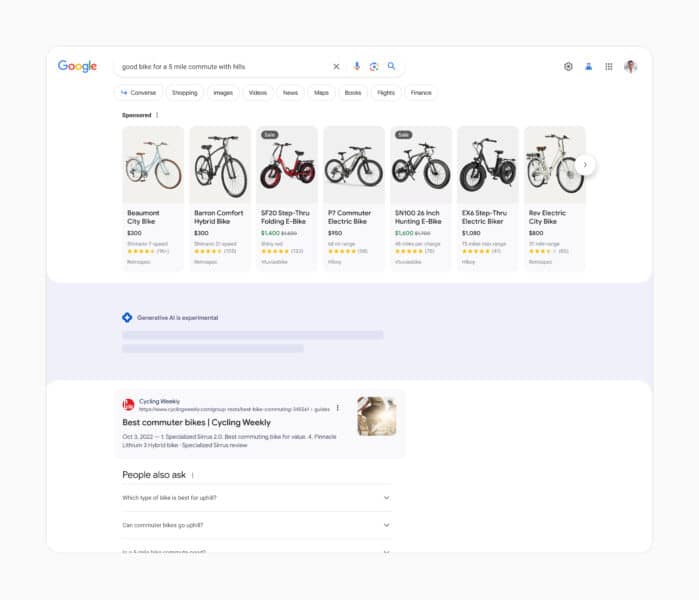 What ads look like in the new Google Search generative experience