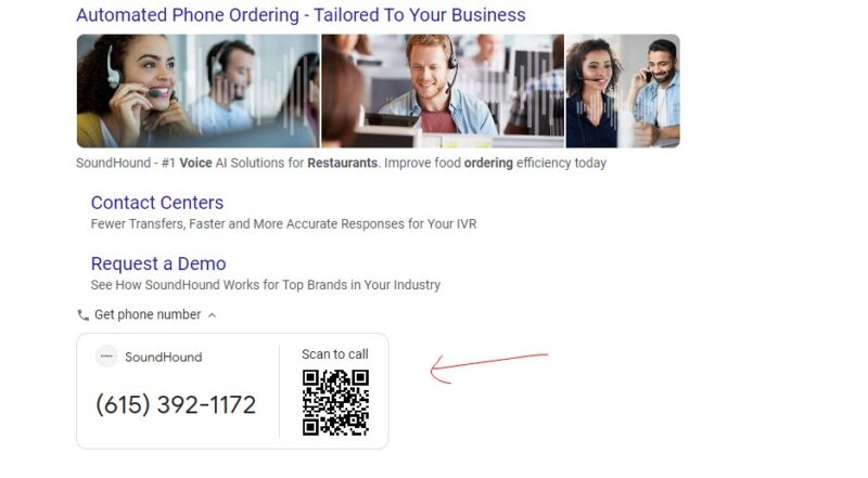 Google tests scan-to-call QR codes and extra images on sponsored ads