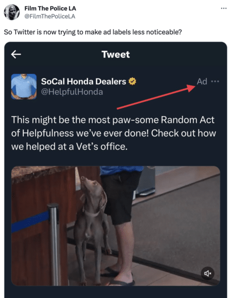 X change makes ad labels ‘less noticeable’ after Twitter rebrand