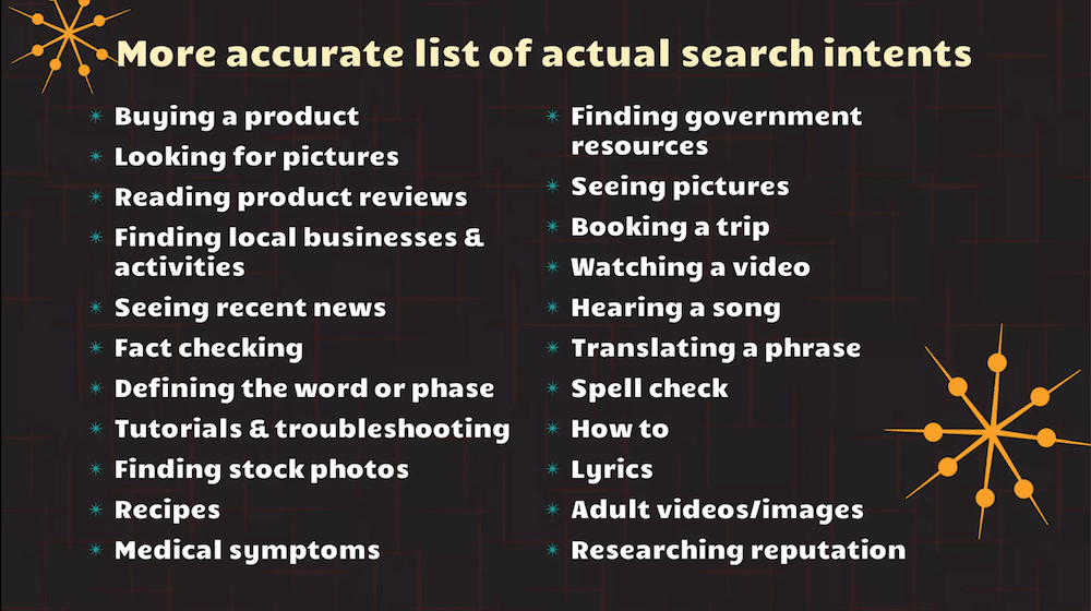 There are more than 4 types of search intent