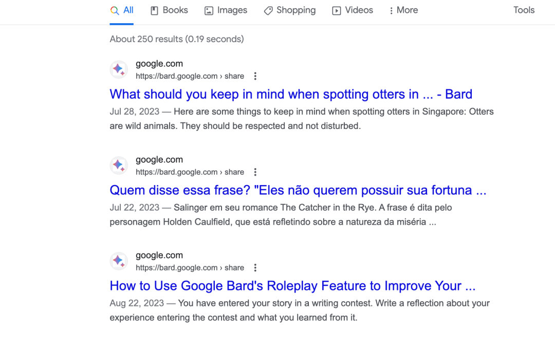 Google to block Bard’s shared chats from showing in Google Search