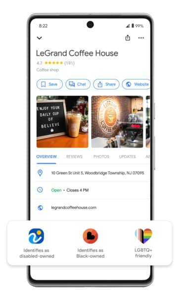 Google Business Profiles adds disabled-owned attribute to listings