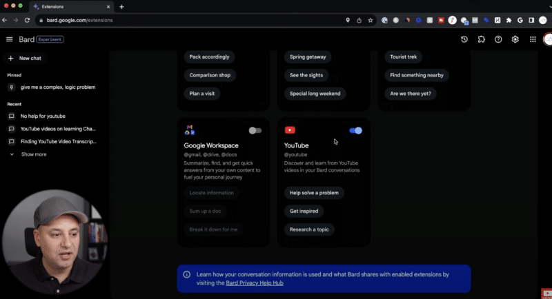 Google Bard can now answer questions about YouTube videos
