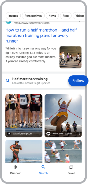 Google launches new personal search experience with follow button and personalized ranking