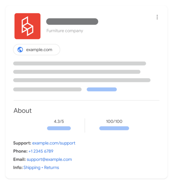 Google Search Organization markup adds name, address, contact information, and other business identifiers