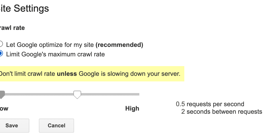 Googlebot crawl rate tool in Search Console is going away
