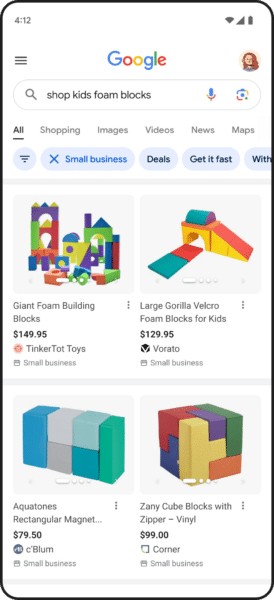 Google adds small business filter to shopping search results