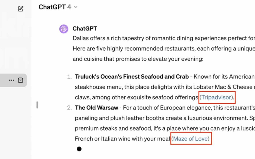 ChatGPT makes links more prominent
