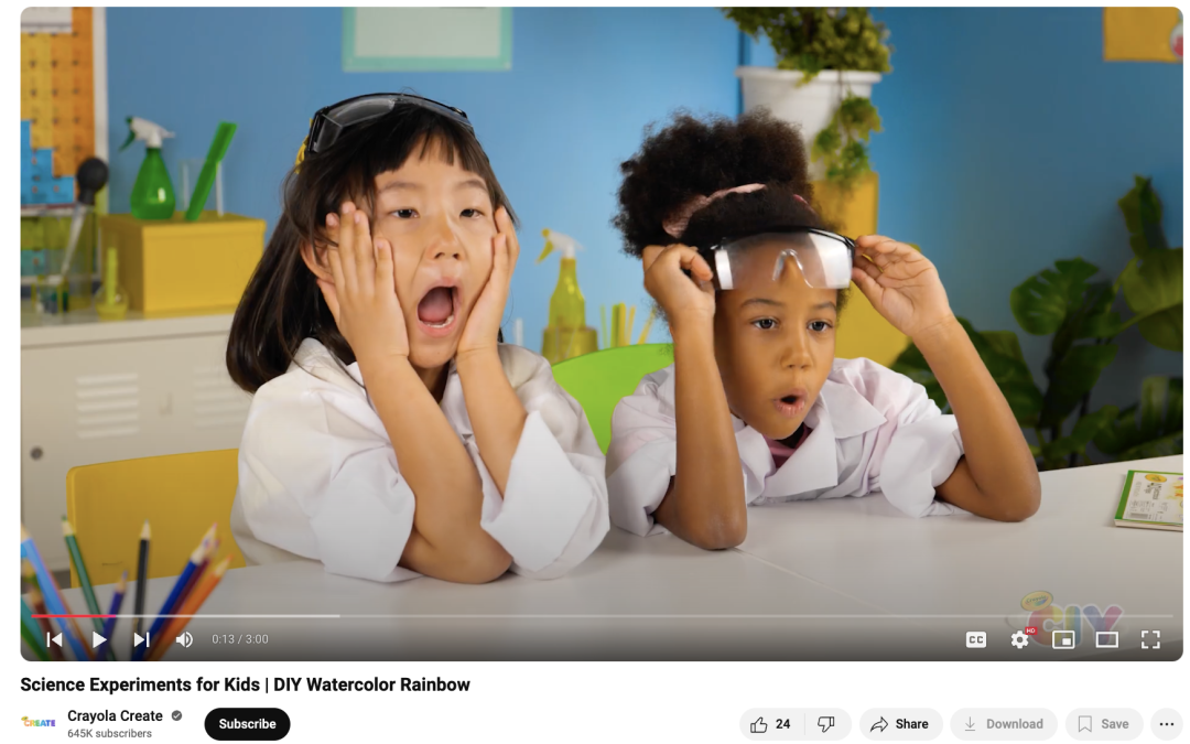 Crayola’s YouTube content strategy colors outside the lines