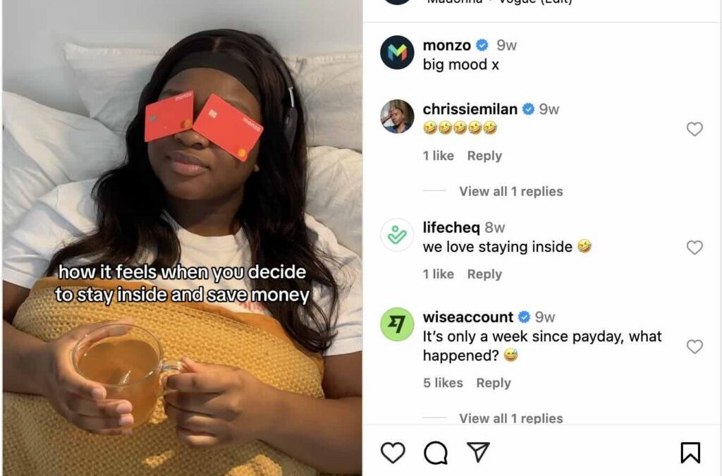 Monzo Bank’s investments in social media creativity pay dividends