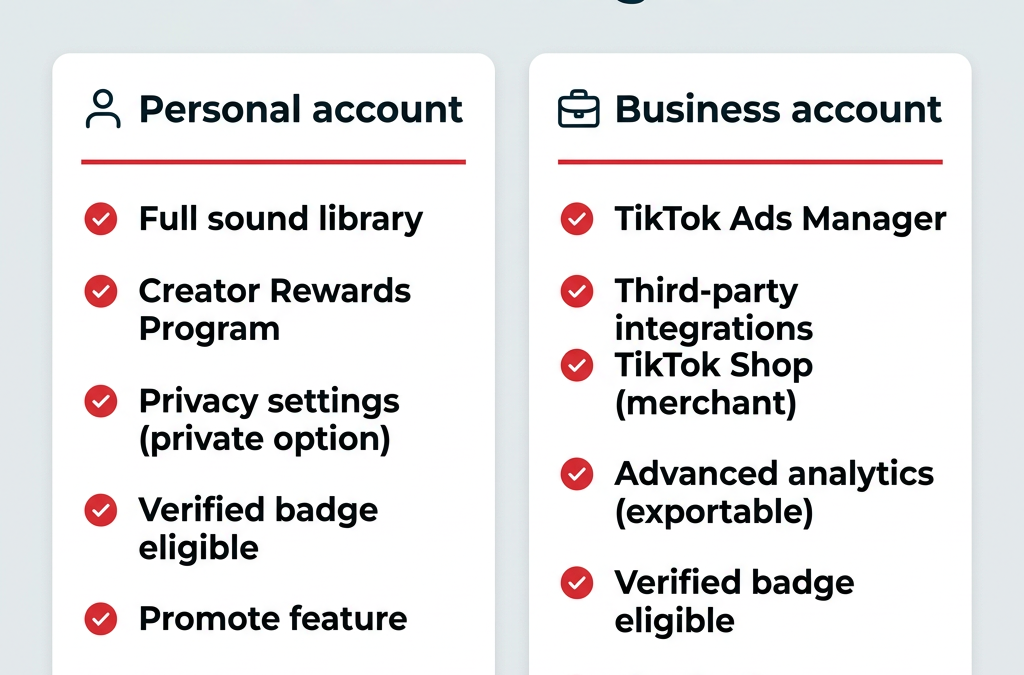 TikTok Business vs. Personal account: 2026 guide